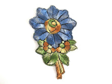 UpperDutch:Applique,Flower applique 1930s vintage embroidered applique. Vintage floral patch, sewing supply.