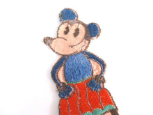 UpperDutch:Applique,RESERVED Antique Minnie Mouse applique, Very rare Collectible 1930's Minnie Mouse Applique, Vintage embroidered applique.