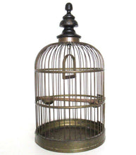 UpperDutch:,Antique Standing Birdcage 22 INCH Solid Brass Bird cage.