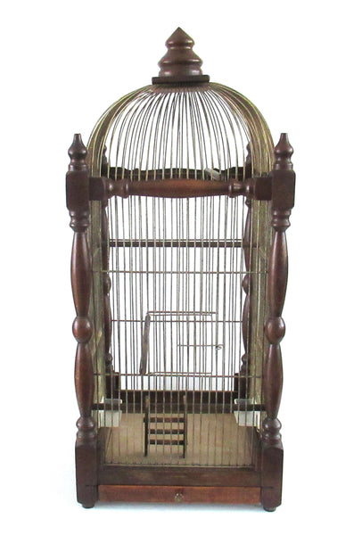 UpperDutch:,Antique Wooden Bird Cage.