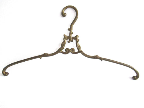 UpperDutch:Bride Hanger,1 (ONE) Brass Clothes Hanger, Clothes Hangers, Antique French Coat hanger, Wedding dress.