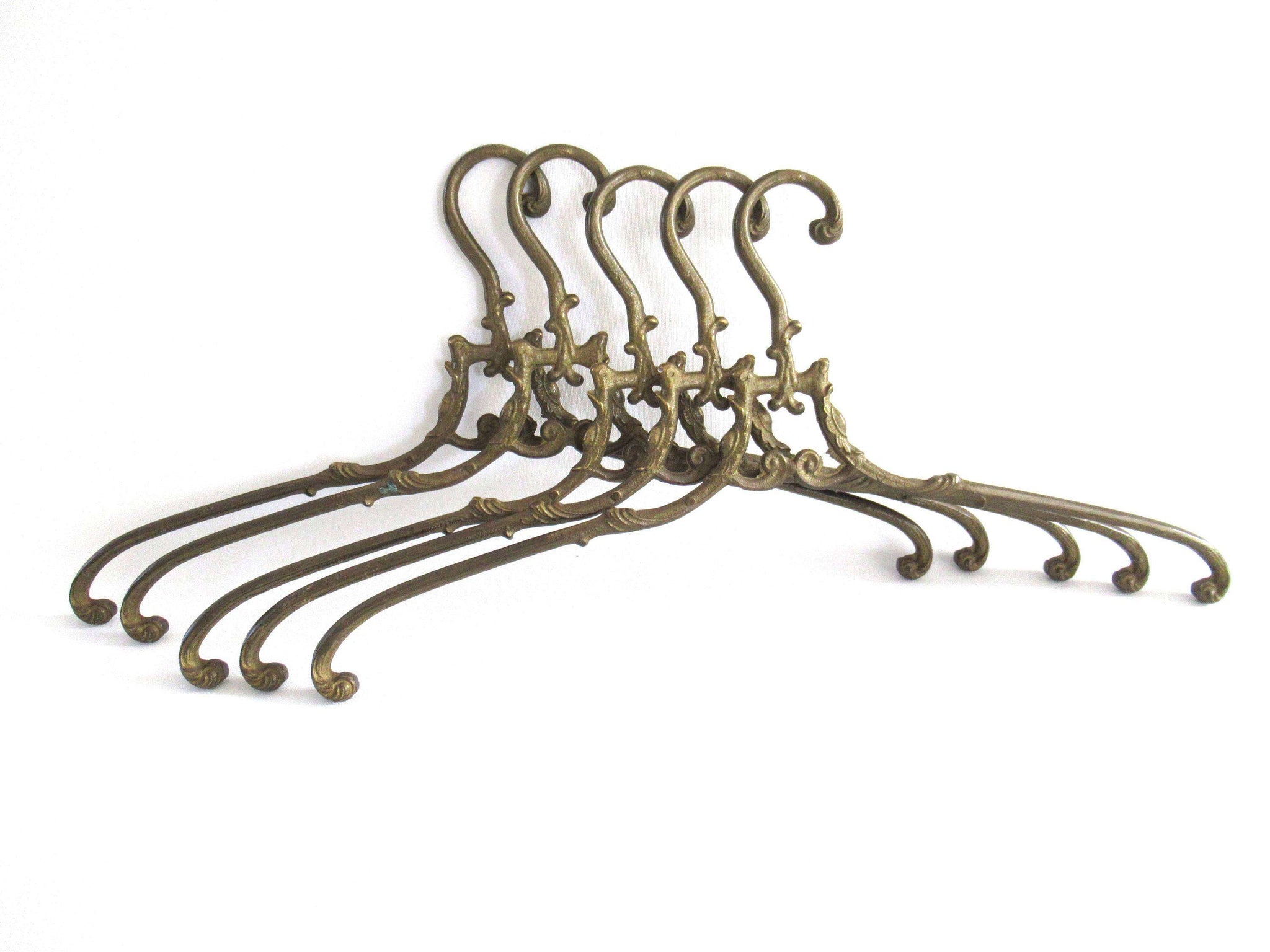 1 (ONE) Brass Clothes Hanger, Clothes Hangers, Antique French Coat han