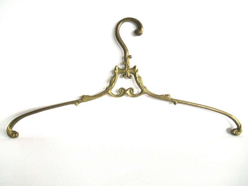 UpperDutch:Bride Hanger,1 (ONE) Brass Clothes Hanger, Clothes Hangers, Antique French Coat hanger, Wedding dress hanger.