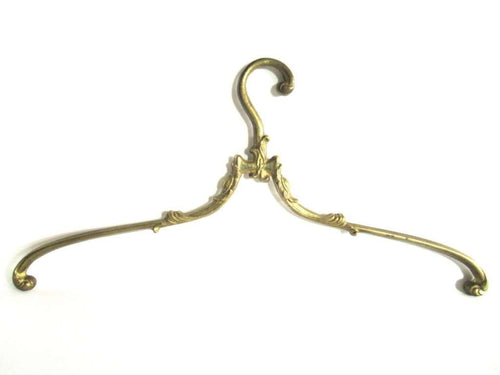 UpperDutch:Bride Hanger,1 (one) Brass Clothes Hanger, Clothes Hangers, Antique French Coat hanger, Wedding dress hanger.