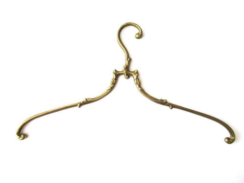 UpperDutch:,1 (one) Brass Clothes Hanger, Clothes Hangers, Antique French Coat hanger, Wedding dress hanger.