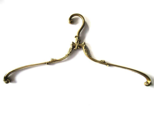 UpperDutch:Bride Hanger,1 (one) Brass Clothes Hanger, Clothes Hangers, Antique French Coat hanger, Wedding dress hanger.
