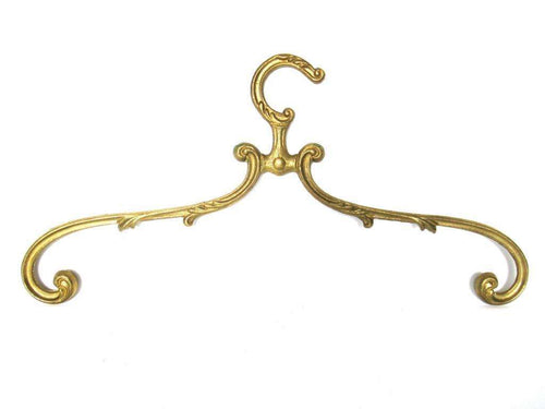 UpperDutch:Bride Hanger,1 (ONE) Brass Clothes Hanger, Clothes Hangers, Antique French Coat hanger, Wedding dress hanger.