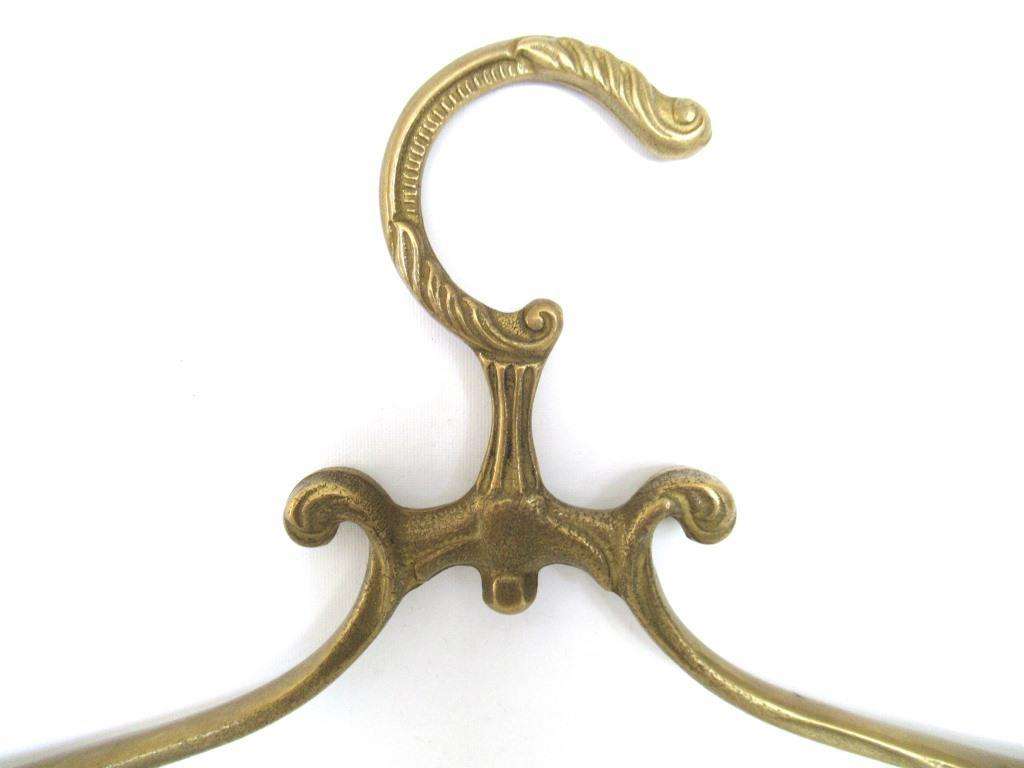 1 (one) Brass Clothes Hanger, Clothes Hangers, Antique French Coat han