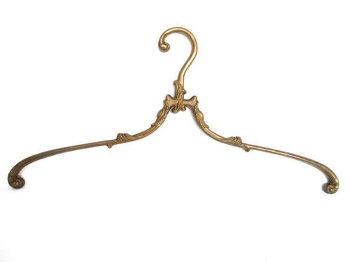 UpperDutch:,1 (one) Brass Clothes Hanger, Clothes Hangers, Antique French Coat hanger, Wedding dress hanger.