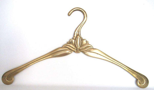 UpperDutch:,1 (one) Brass Clothes Hanger, Clothes Hangers, Antique French Coat hanger, Wedding dress hanger.