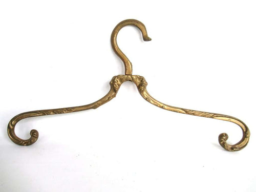 UpperDutch:,1 (one) Brass Clothes Hanger, Clothes Hangers, Antique French Coat hanger, Wedding dress, Swivel.