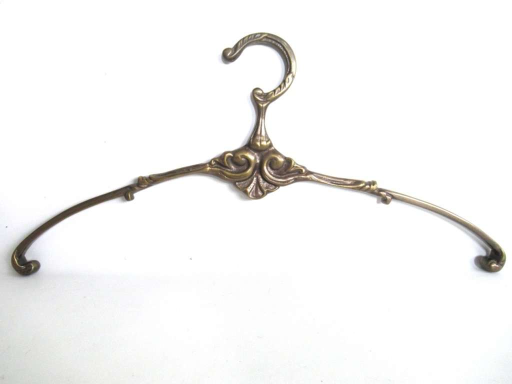 1 (ONE) Brass Clothes Hanger, Clothes Hangers, Antique French Coat han UpperDutch 1 (ONE) Brass Clothes Hanger, Clothes Hangers, Antique French Coat han UpperDutch