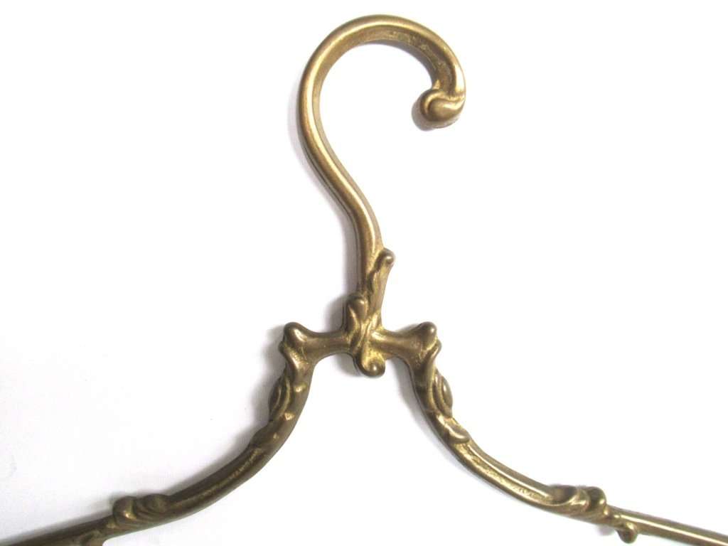 1 (ONE) Wedding Dress Hanger, Brass Clothes Hanger, Antique French Coa UpperDutch