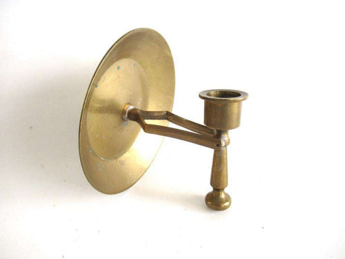 UpperDutch:Candelabra,Antique Brass Nautical Candle Holder - Candlestick - Chamber stick.