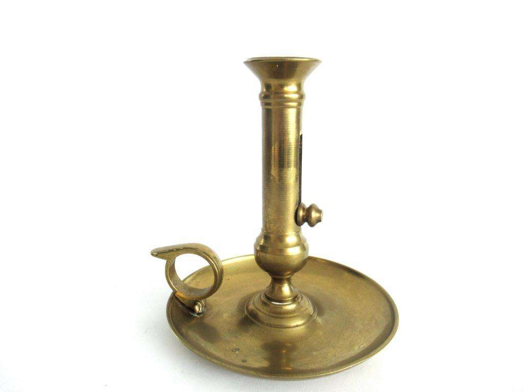 Beautiful Vintage Base Metal & Brass Chamber Stick Candle Holder on eBid  Canada