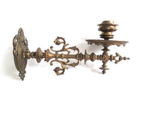 UpperDutch:,Piano Sconses, Pair Antique Solid Brass Victorian Piano Candelabra  piano., Candle wall sconce.