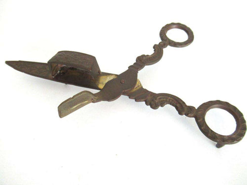 UpperDutch:Candle Snuffers,Antique Brass Candle Snuffer Scissors.