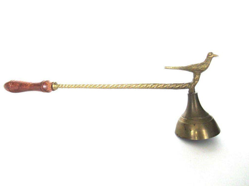 UpperDutch:Candle Snuffers,Antique Brass Candle Snuffer with bird.