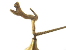UpperDutch:Candle Snuffers,Antique Brass Candle Snuffer with cat / dog.