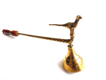 UpperDutch:Candle Snuffers,Brass Candle Snuffer with bird - Antique Candle Snuffer.