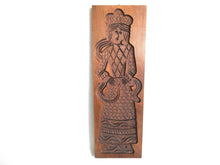 UpperDutch:,17" Female shaped cookie mold, Dutch Folk Art. Antique Bakery decoration. Wood carved girl from Holland. Spiced cookie wall decor