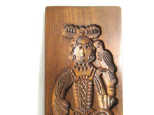 UpperDutch:,18" Falconer with lure shaped Spiced Cookie mold. XL Large Antique wall decor from Holland. Falconry gift, Falcon, Man with bird.
