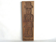 UpperDutch:,Abraham Wooden Dutch Folk Art Cookie Mold. Dutch wood carved mold. Spiced cookie springerle, Bakery decoration.