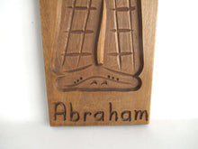 UpperDutch:,Abraham Wooden Dutch Folk Art Cookie Mold. Dutch wood carved mold. Spiced cookie springerle, Bakery decoration.