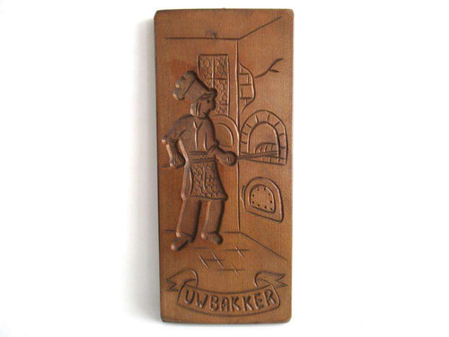 UpperDutch:Cookie Mold,An authentic Dutch Wooden cookie mold Folk Art, bakery decor, Speculaas plank.