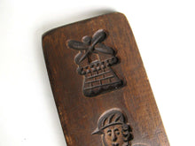 UpperDutch:,Springerle Wooden cookie mold. Wooden Dutch Folk Art Cookie Mold, Speculatius, ship, windmill.