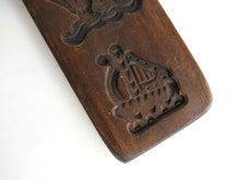 UpperDutch:,Springerle Wooden cookie mold. Wooden Dutch Folk Art Cookie Mold, Speculatius, ship, windmill.