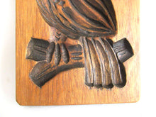 UpperDutch:,Wooden cookie mold Bird, Dutch Folk Art Cookie Mold. Speculaas plank.