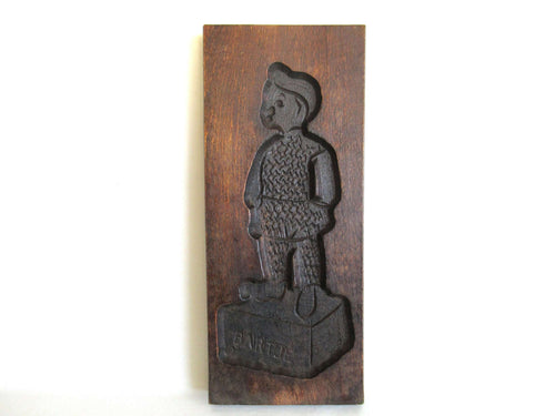 UpperDutch:,Wooden cookie mold, Dutch Folk Art Cookie Mold 'Bartje'. speculaas plank, springerle.