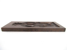 UpperDutch:,Wooden cookie mold Dutch Folk Art Cookie Mold. speculaas plank, springerle, men with dog.