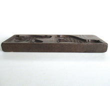 UpperDutch:,Wooden cookie mold,  Dutch Folk Art, speculaas plank, springerle, Cat, Rooster.
