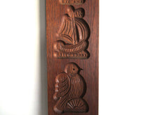 UpperDutch:,Wooden cookie mold,  Dutch Folk Art, speculaas plank, springerle, ship, windmill, bird, seahorse.