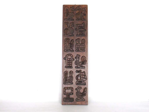 UpperDutch:,Wooden cookie mold. Wooden Dutch Folk Art Cookie Mold. speculaas plank, Springerle.
