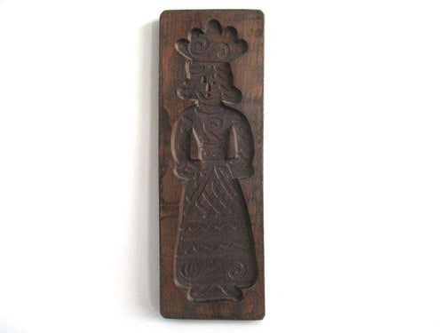UpperDutch:Cookie Mold,Wooden cookie mold. Wooden Dutch Folk Art Cookie Mold. speculaas plank, springerle.