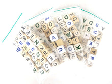 UpperDutch:,25+ pcs mixed letter dices, lot letter mix, game pieces. Assortment alphabet dices letters, alphabet mix, word art supply.