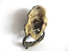 UpperDutch:Door knocker,Antique Solid Brass Detailed Lion Head Door Knocker with fish / carp handle.