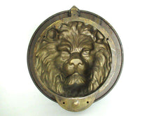 UpperDutch:,Brass Lion head Door Knocker, Extremely large 9" Solid Brass Detailed Decorative Lion Head Door Knocker.