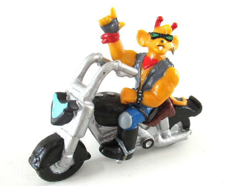 UpperDutch:,Biker Mice from Mars Throttle on Motorcycle Pvc Figure Bullyland.