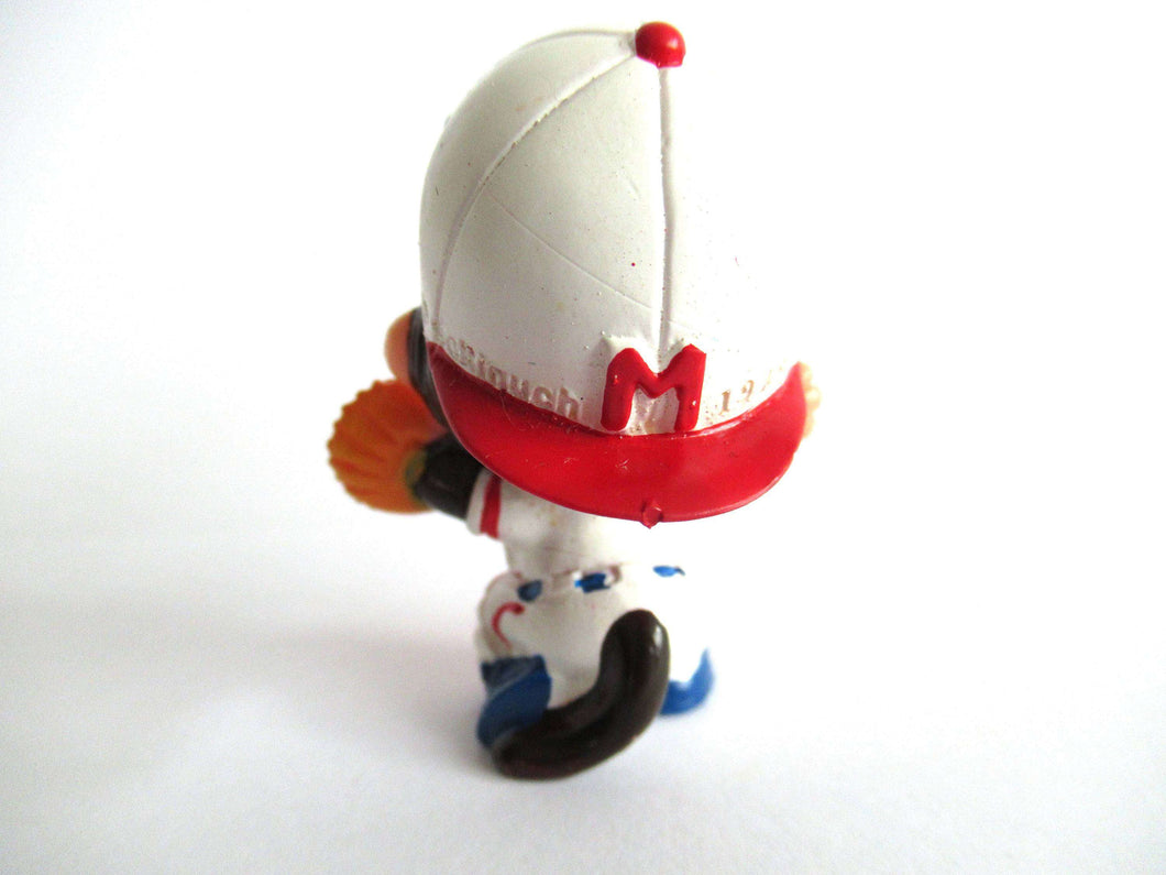 Sekiguchi Monchichi PVC Figurine, Baseball Player, Japan 1979