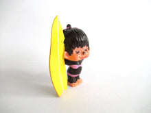 UpperDutch:,Sekiguchi Monchichi PVC Figurine, Surfer, Surfboard, Japan 1979.