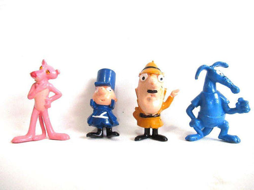 UpperDutch:Figurine,Set of 4 Pink Panther figurines, Sergeant Deux Deux, Aardvark, The Inspector Clouseau.