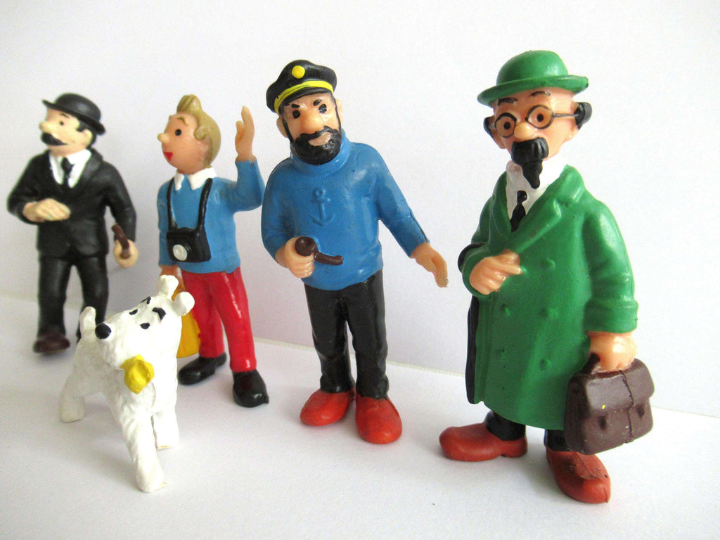 TinTin Set of 5 vintage Bully pvc figurine's. Thomson, Snowy, Captain ...