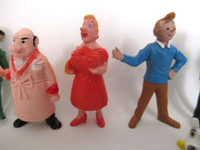 UpperDutch:Figurine,TinTin Set of 7 Vintage Belvision 1973 pvc figurine's Thomson, Snowy, Cuthbert Calculus, Herge, Kuifje.