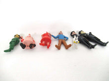 UpperDutch:Figurine,TinTin Set of 7 Vintage Belvision 1973 pvc figurine's Thomson, Snowy, Cuthbert Calculus, Herge, Kuifje.