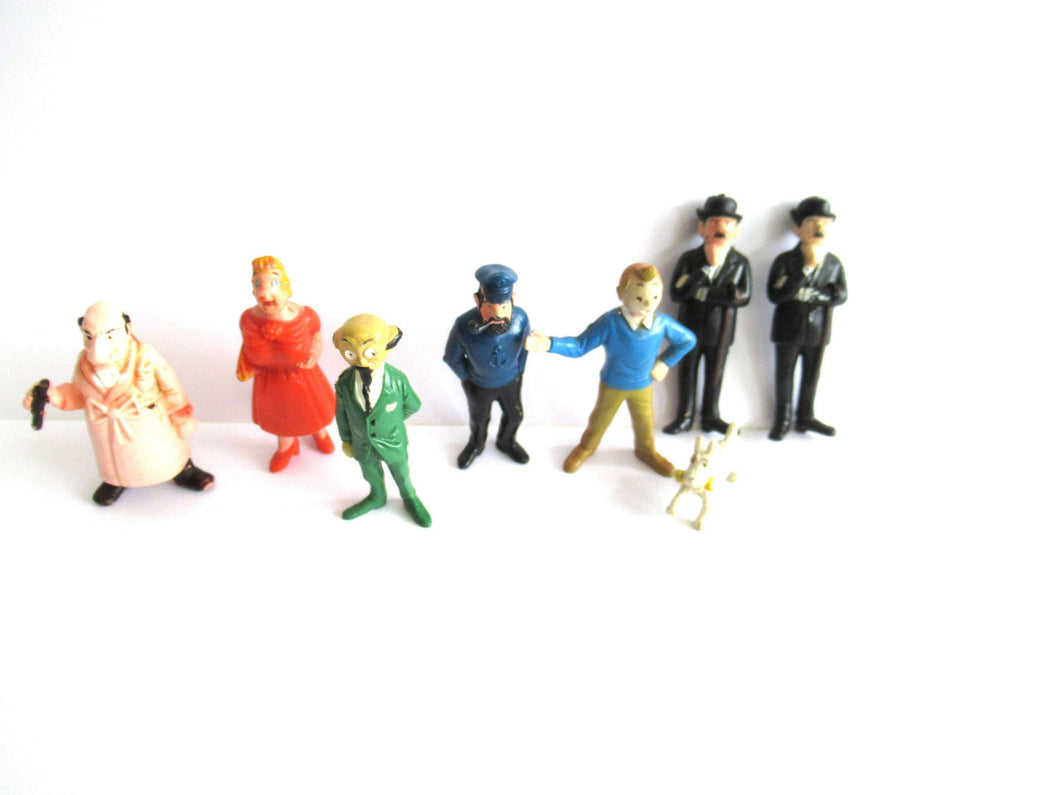 TINTIN フィギュア TinTin Set of 8 Vintage Belvision 1973 pvc figurine's