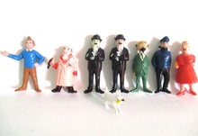 UpperDutch:Figurine,TinTin Set of 8 vintage Belvision 1973 pvc figurine's. Thomson, Snowy, Captain Maddock, Cuthbert Calculus, Herge, Kuifje.